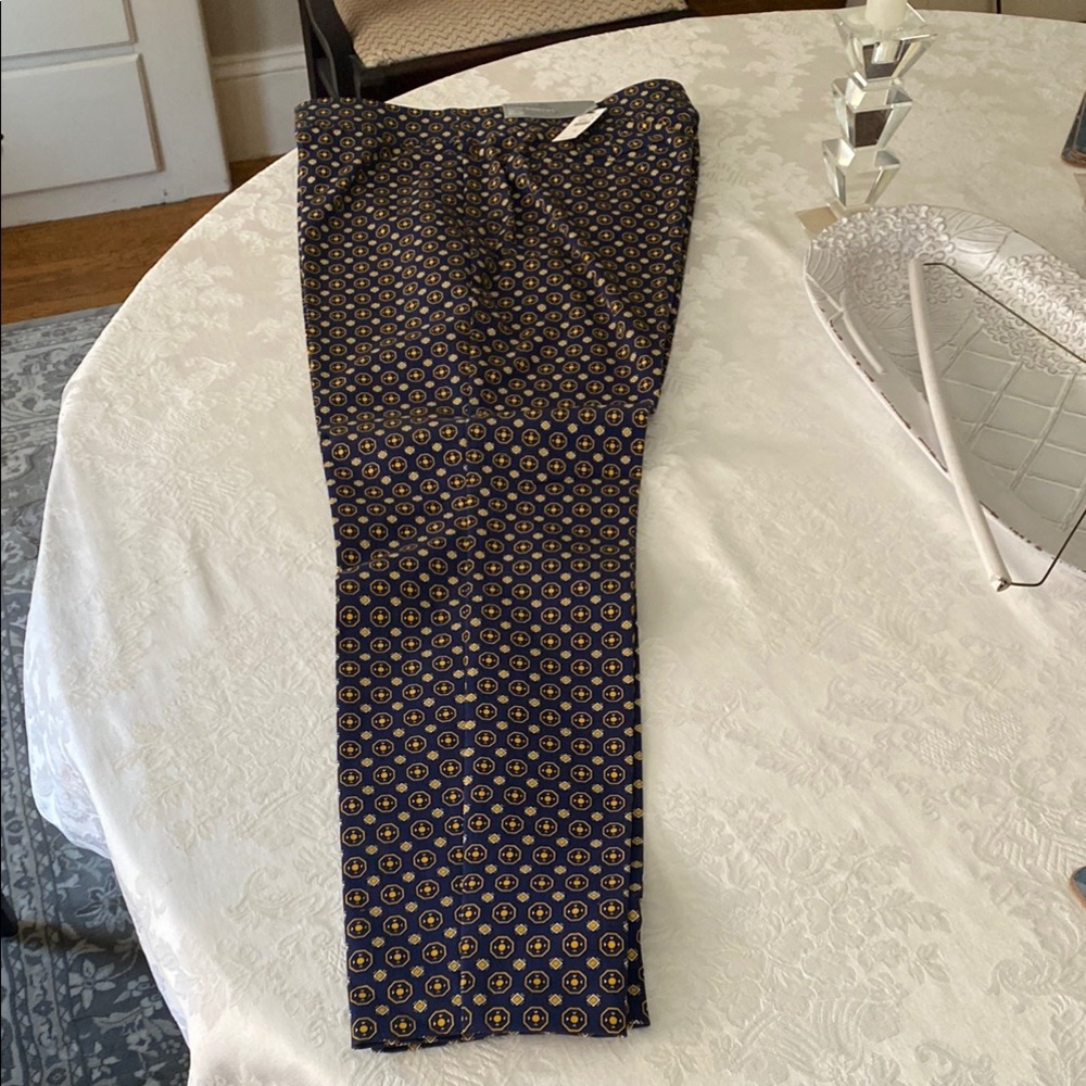 Talbots Black and Yellow Dress Pants with Sophisticated Pattern
